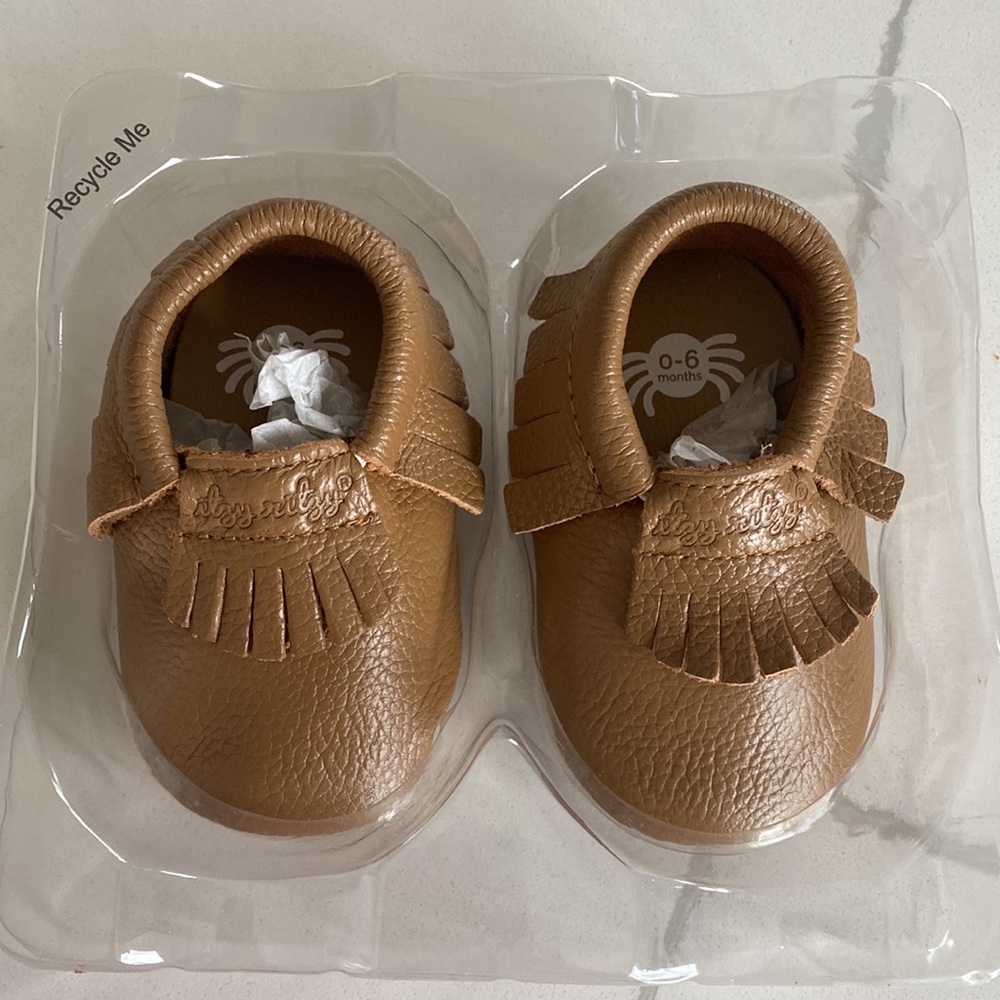 Itzy Ritzy Leather Baby Moccasins